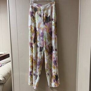 Forever 21 Abstract Print Lightweight Pants | High-Waisted | Pull-On